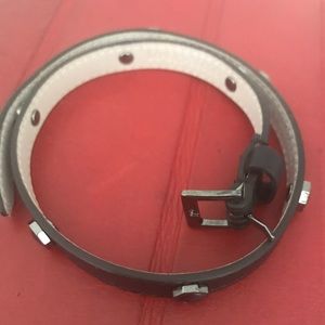 Bulgari double wrap leather bracelet